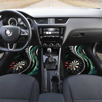 Personalized New Zealand Darts Car Mats Paua Shell Koiri - Manaia LT7 Set 2pcs - Front Green - Polynesian Pride