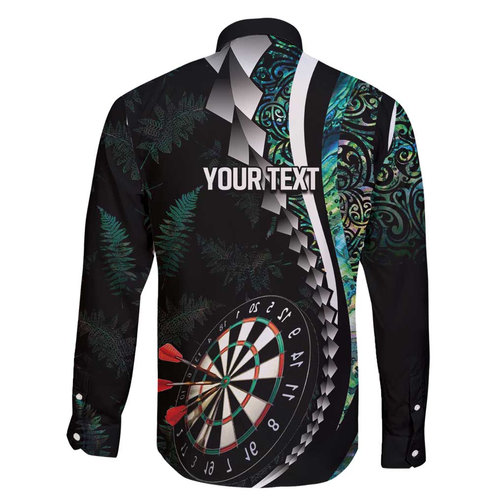 Personalized New Zealand Darts Family Matching Short Sleeve Bodycon Dress and Hawaiian Shirt Paua Shell Koiri - Manaia
