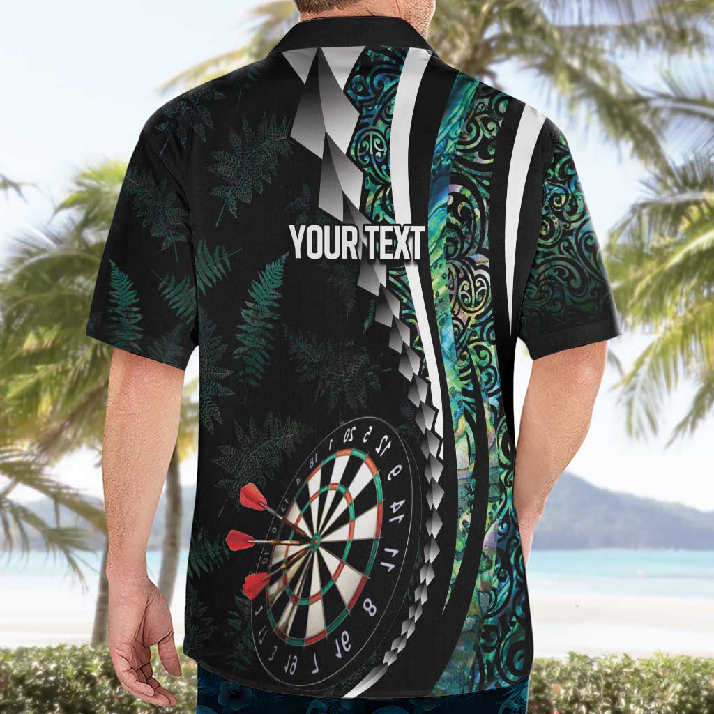 Personalized New Zealand Darts Hawaiian Shirt Paua Shell Koiri - Manaia