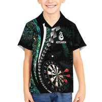 Personalized New Zealand Darts Hawaiian Shirt Paua Shell Koiri - Manaia