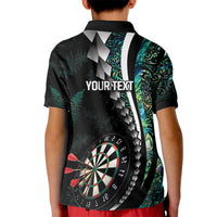 Personalized New Zealand Darts Kid Polo Shirt Paua Shell Koiri - Manaia