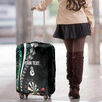 Personalized New Zealand Darts Luggage Cover Paua Shell Koiri - Manaia