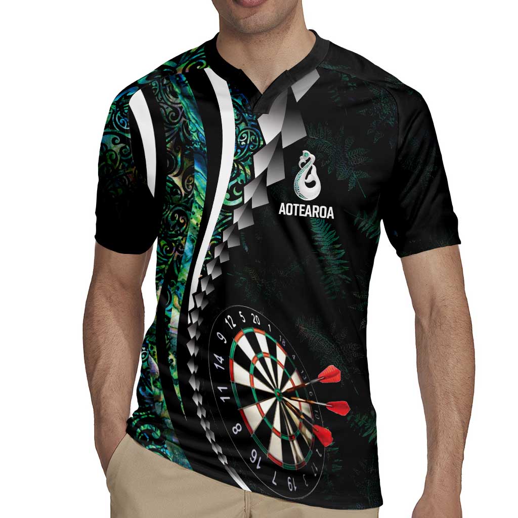 Personalized New Zealand Darts Rugby Jersey Paua Shell Koiri - Manaia