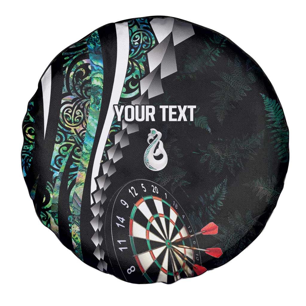 Personalized New Zealand Darts Spare Tire Cover Paua Shell Koiri - Manaia