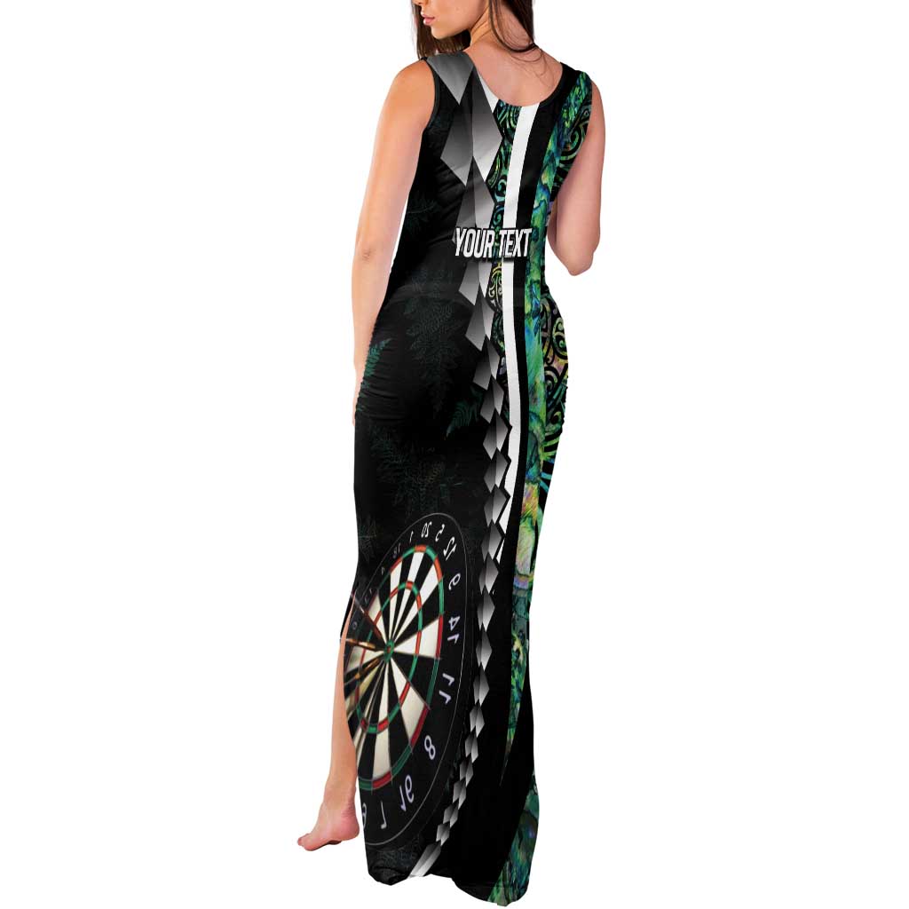 Personalized New Zealand Darts Tank Maxi Dress Paua Shell Koiri - Manaia