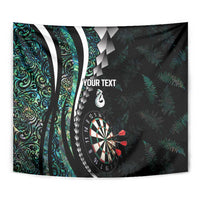 Personalized New Zealand Darts Tapestry Paua Shell Koiri - Manaia
