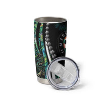 Personalized New Zealand Darts Tumbler Cup Paua Shell Koiri - Manaia