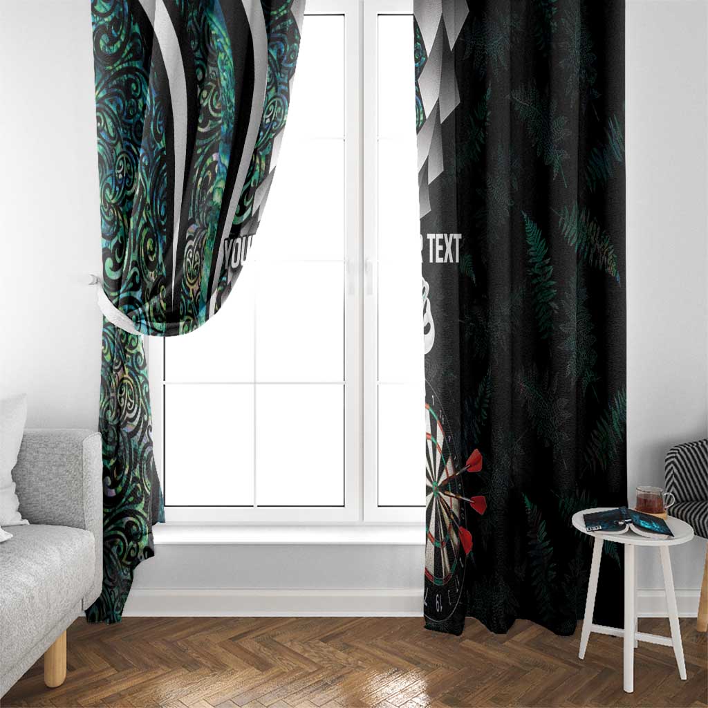 Personalized New Zealand Darts Window Curtain Paua Shell Koiri - Manaia LT7 - Polynesian Pride