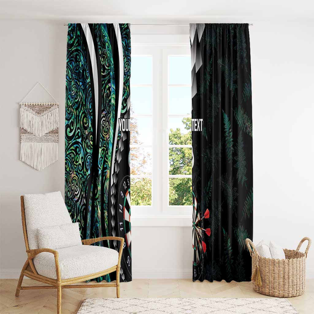 Personalized New Zealand Darts Window Curtain Paua Shell Koiri - Manaia LT7 - Polynesian Pride