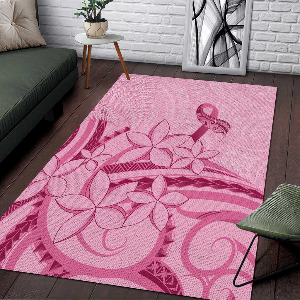 Aotearoa Maori Area Rug Pink Fern Ribbons LT7 Pink - Polynesian Pride