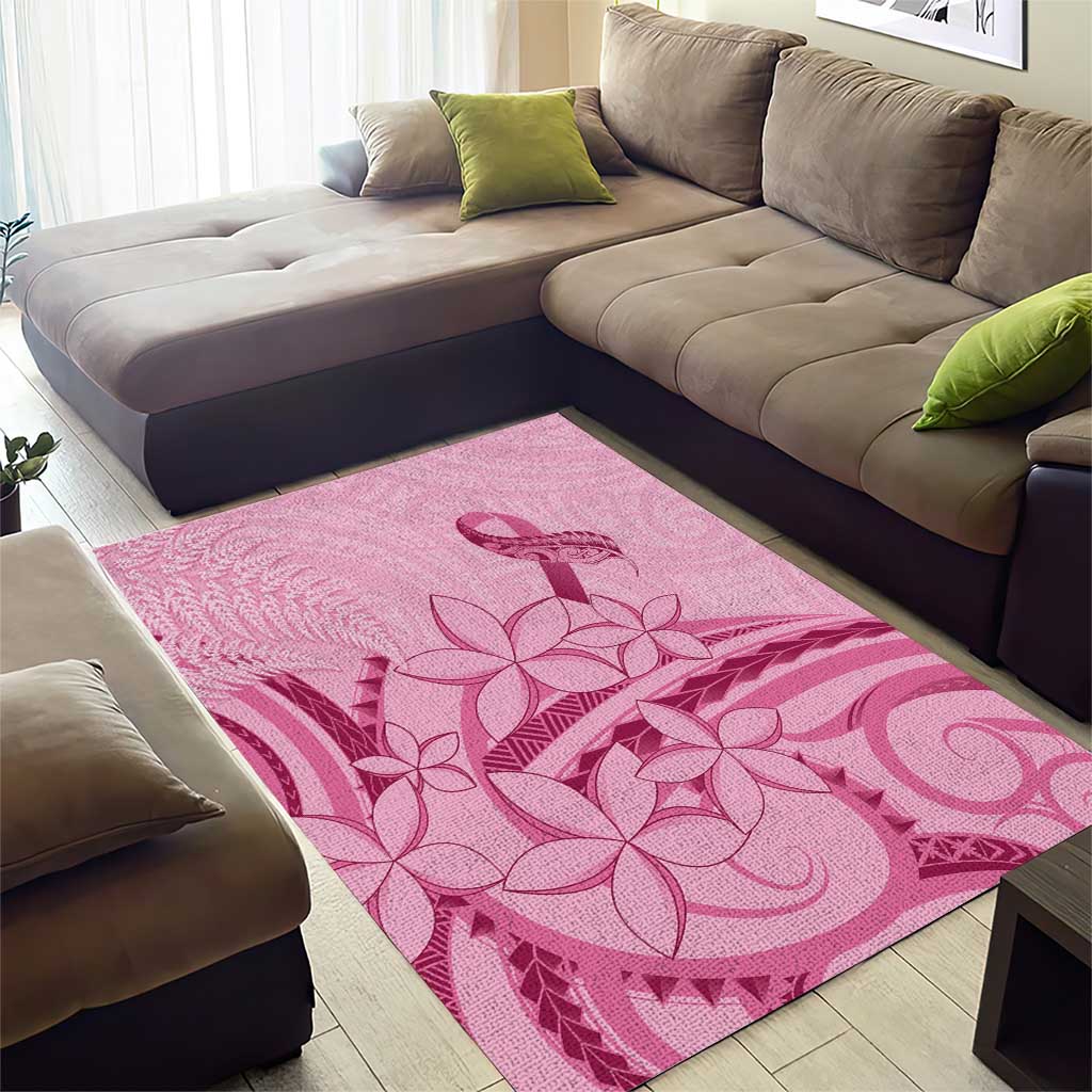 Aotearoa Maori Area Rug Pink Fern Ribbons LT7 - Polynesian Pride