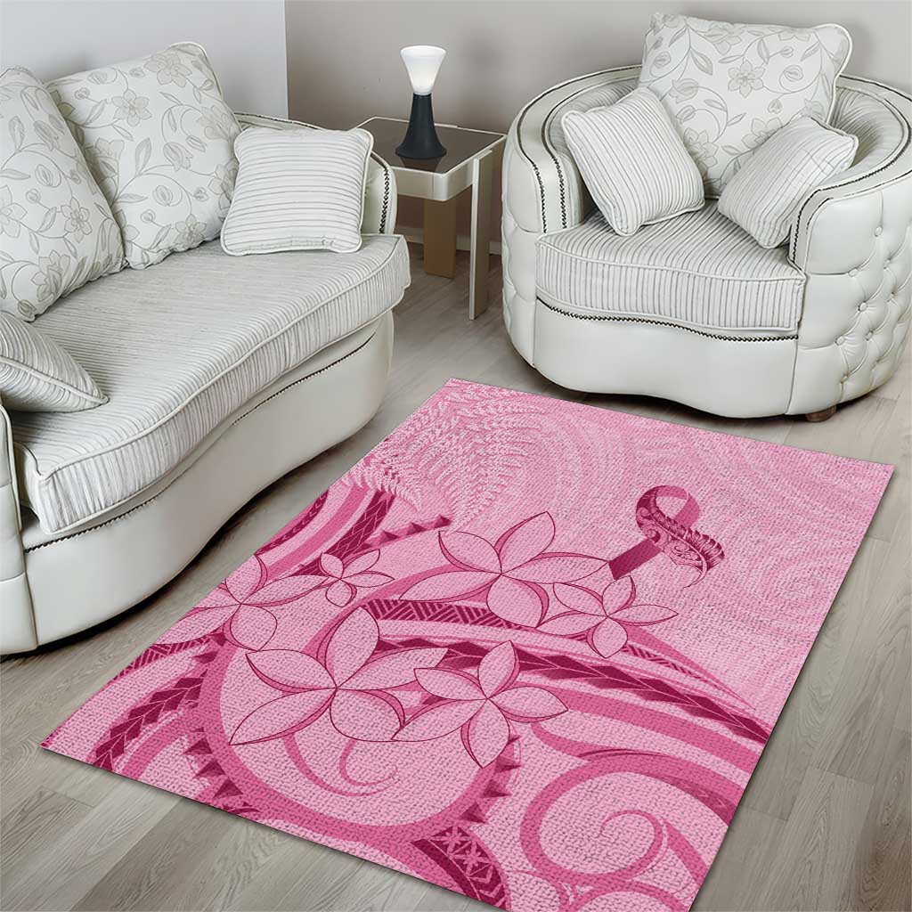Aotearoa Maori Area Rug Pink Fern Ribbons LT7 - Polynesian Pride