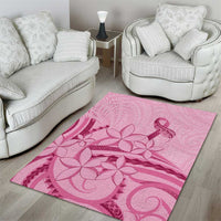Aotearoa Maori Area Rug Pink Fern Ribbons LT7 - Polynesian Pride