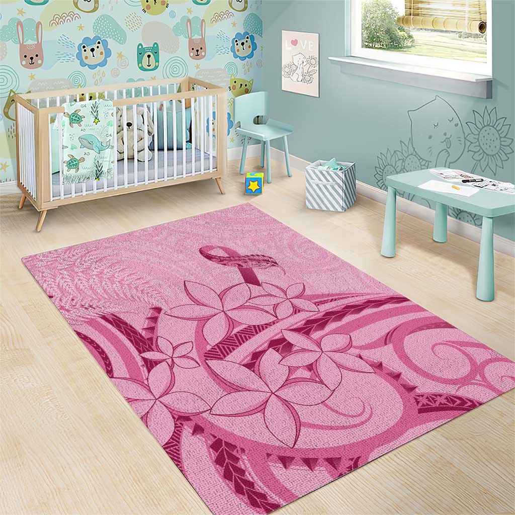 Aotearoa Maori Area Rug Pink Fern Ribbons LT7 - Polynesian Pride