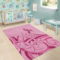 Aotearoa Maori Area Rug Pink Fern Ribbons LT7 - Polynesian Pride