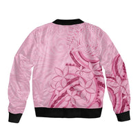 Aotearoa Maori Bomber Jacket Pink Fern Ribbons LT7 - Polynesian Pride