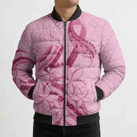 Aotearoa Maori Bomber Puffer Jacket Pink Fern Ribbons LT7 - Polynesian Pride
