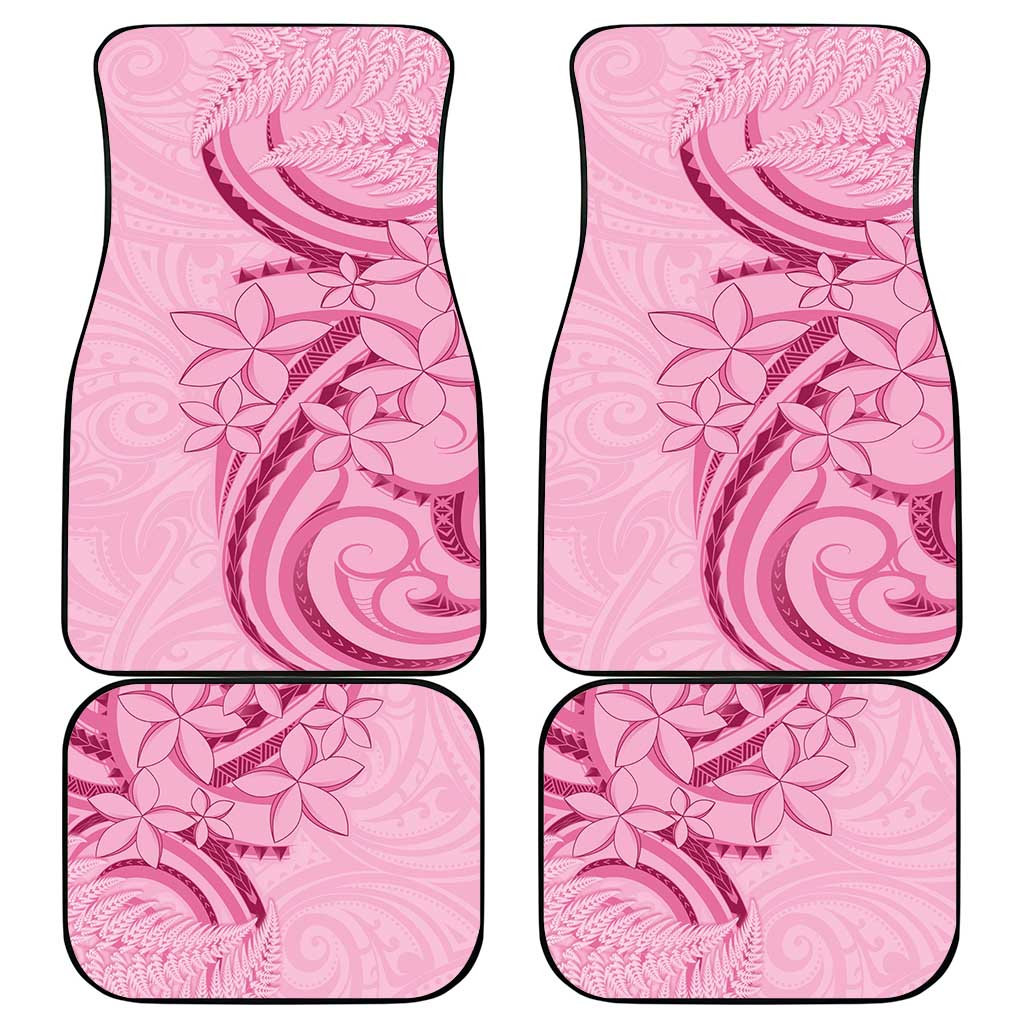 Aotearoa Maori Car Mats Pink Fern Ribbons LT7 - Polynesian Pride