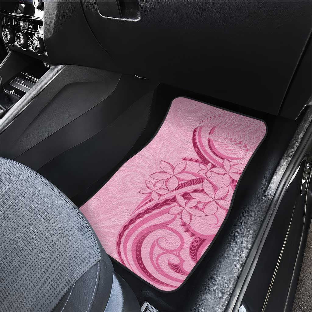 Aotearoa Maori Car Mats Pink Fern Ribbons LT7 - Polynesian Pride