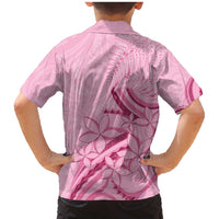 Aotearoa Maori Family Matching Mermaid Dress and Hawaiian Shirt Pink Fern Ribbons - Polynesian Pride