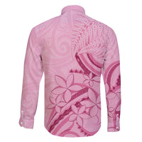 Aotearoa Maori Family Matching Off Shoulder Short Dress and Hawaiian Shirt Pink Fern Ribbons LT7 - Polynesian Pride