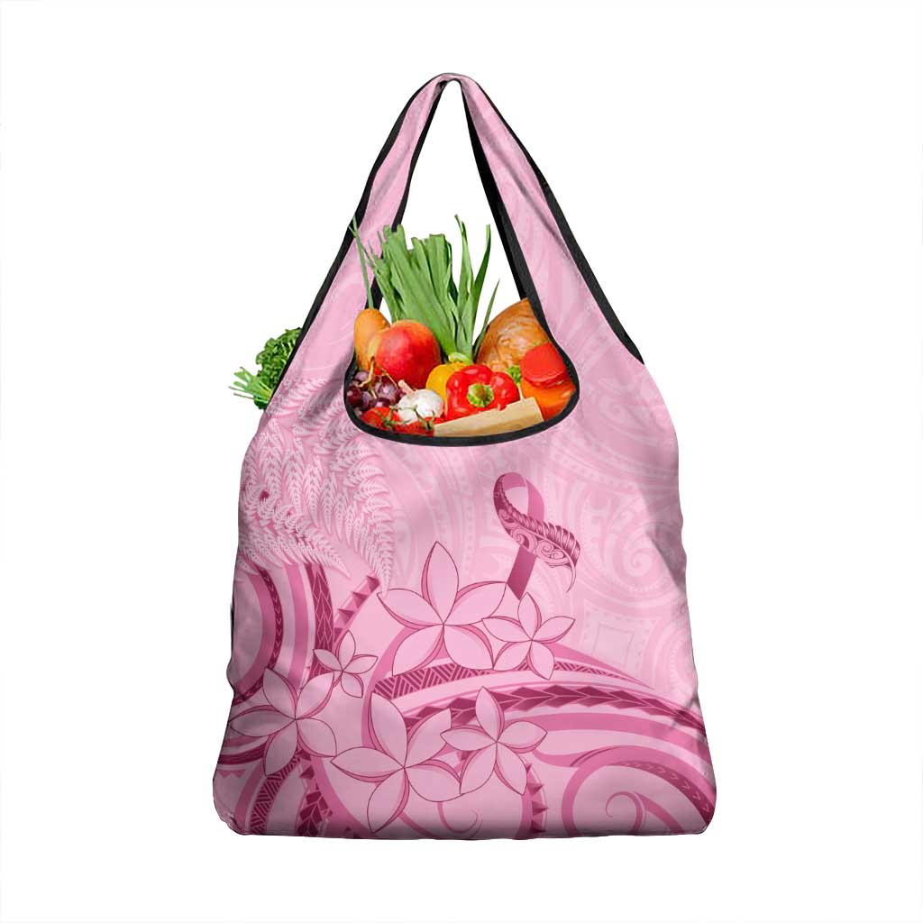 Aotearoa Maori Grocery Bag Pink Fern Ribbons LT7 1-pack One Size Pink - Polynesian Pride