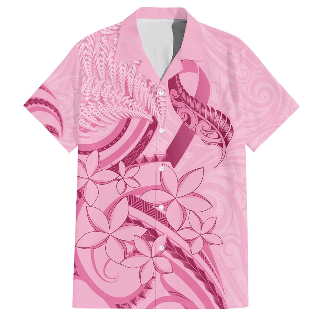 Aotearoa Maori Hawaiian Shirt Pink Fern Ribbons - Polynesian Pride