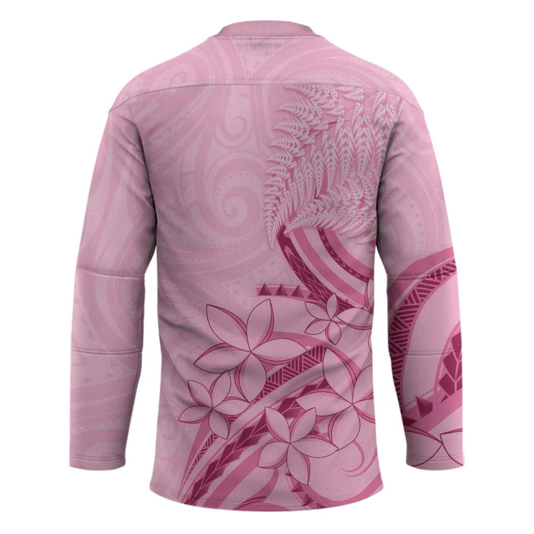 Aotearoa Maori Hockey Jersey Pink Fern Ribbons - Polynesian Pride