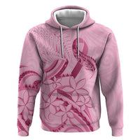 Aotearoa Maori Hoodie Pink Fern Ribbons - Polynesian Pride