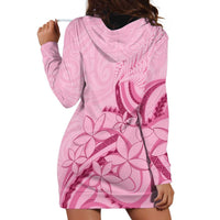 Aotearoa Maori Hoodie Dress Pink Fern Ribbons - Polynesian Pride