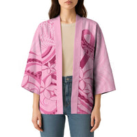 Aotearoa Maori Kimono Pink Fern Ribbons LT7 - Polynesian Pride