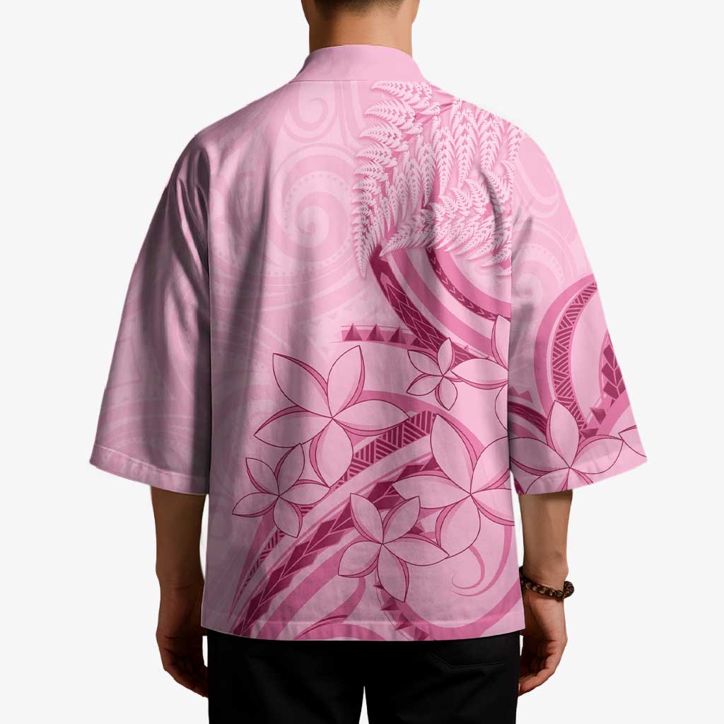 Aotearoa Maori Kimono Pink Fern Ribbons LT7 - Polynesian Pride