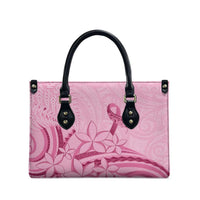 Aotearoa Maori Leather Bag Pink Fern Ribbons - Polynesian Pride