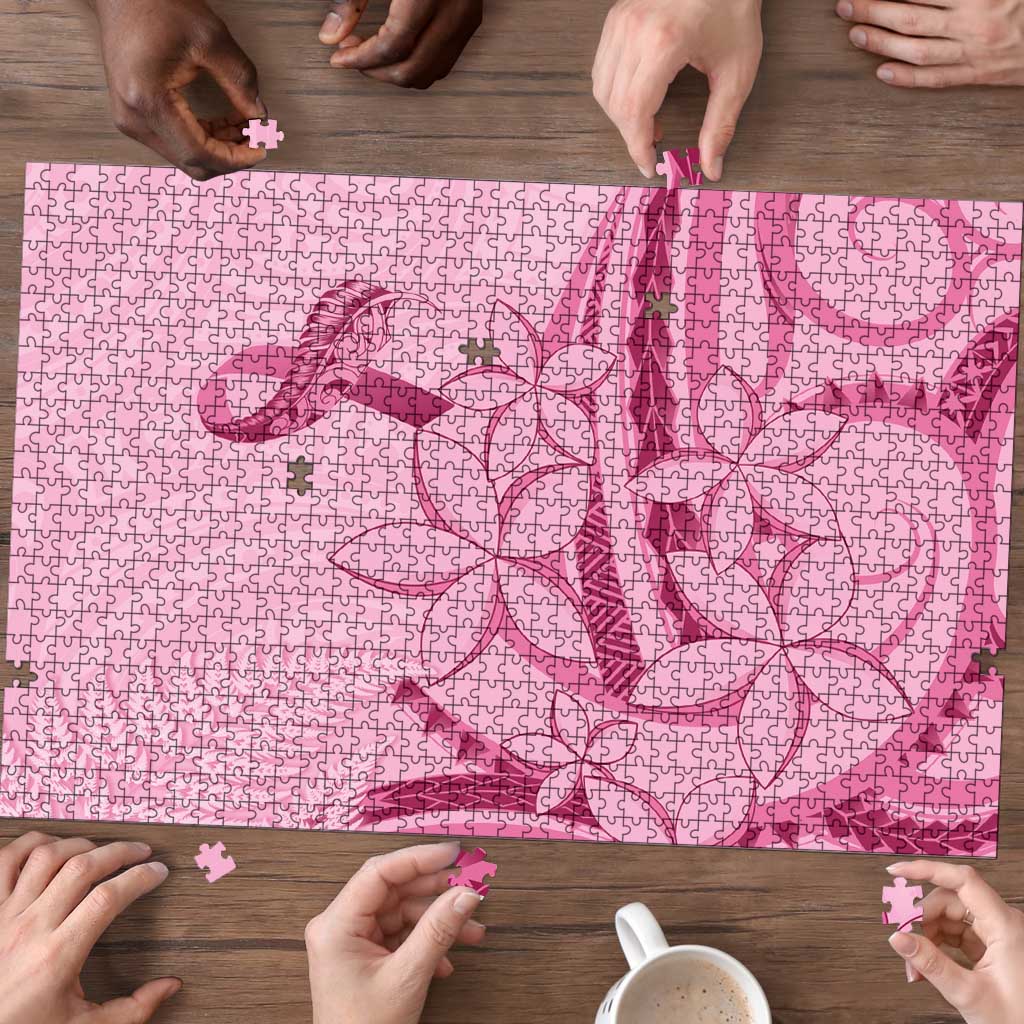Aotearoa Maori Puzzle Pink Fern Ribbons LT7 - Polynesian Pride