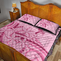 Aotearoa Maori Quilt Bed Set Pink Fern Ribbons - Polynesian Pride