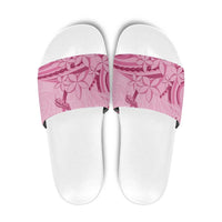 Aotearoa Maori Slide Sandals Pink Fern Ribbons LT7 Pink - Polynesian Pride