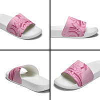 Aotearoa Maori Slide Sandals Pink Fern Ribbons LT7 - Polynesian Pride