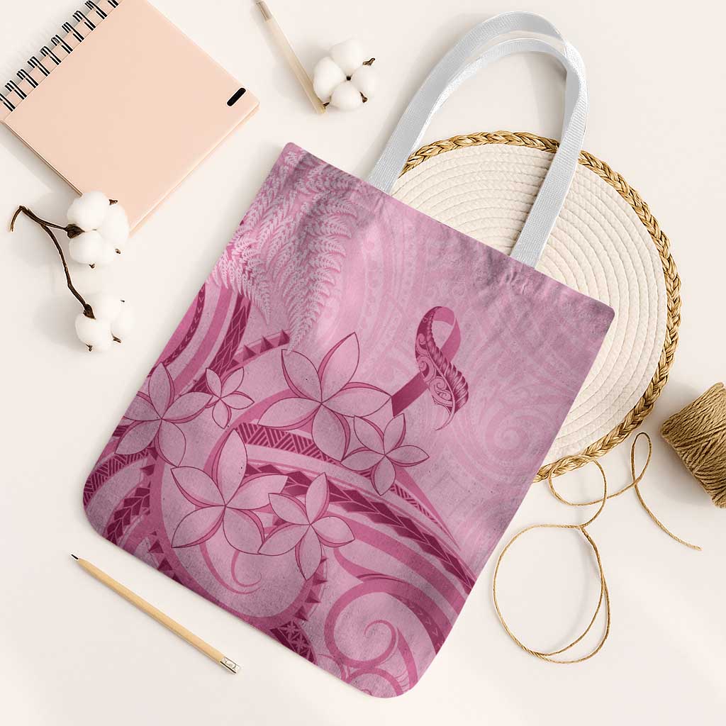 Aotearoa Maori Tote Bag Pink Fern Ribbons - Polynesian Pride