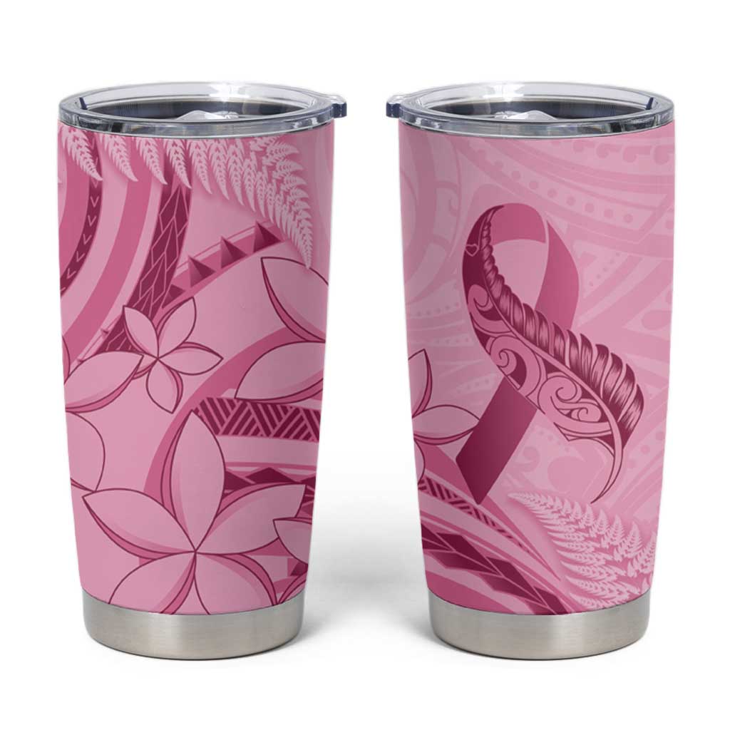 Aotearoa Maori Tumbler Cup Pink Fern Ribbons - Polynesian Pride
