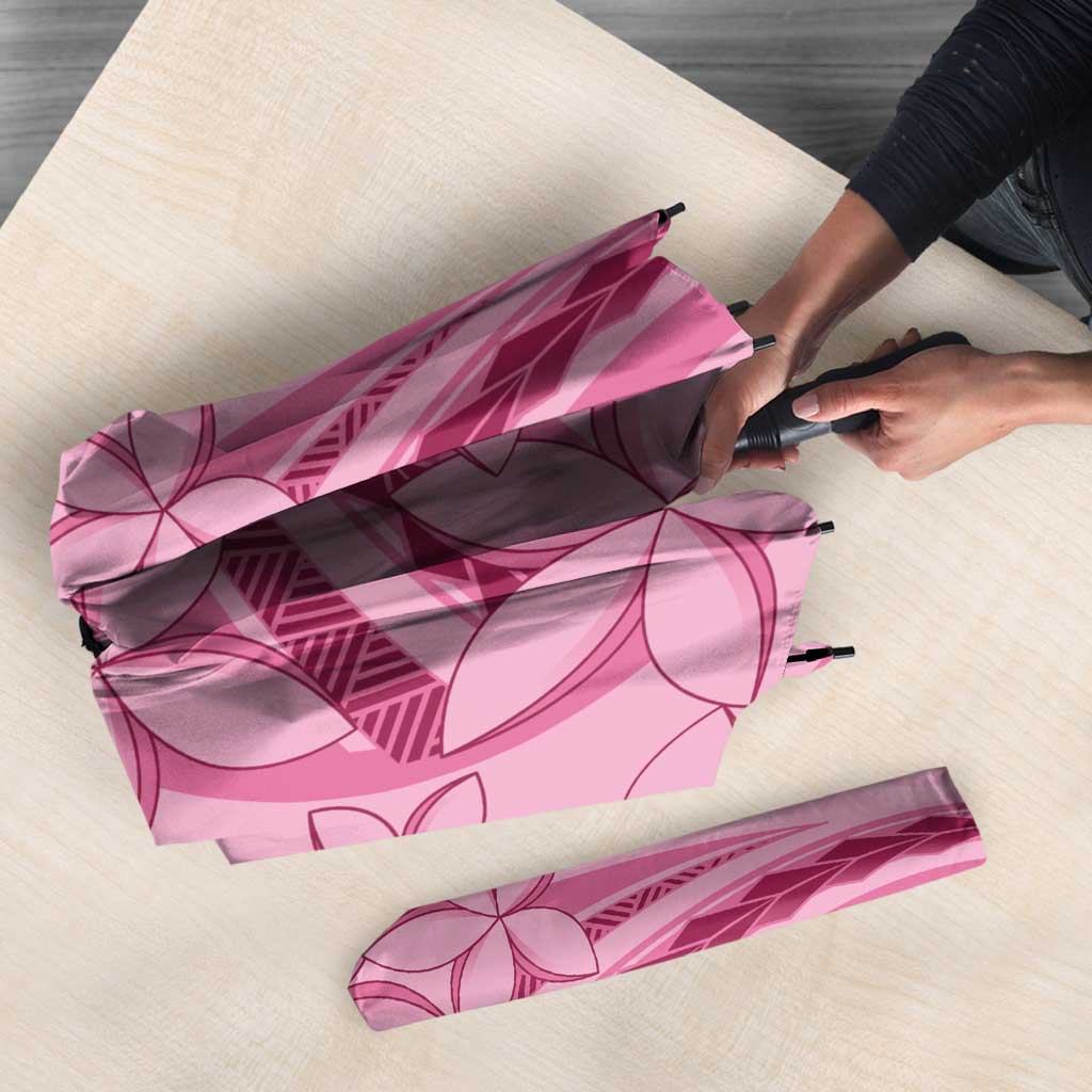 Aotearoa Maori Umbrella Pink Fern Ribbons - Polynesian Pride