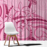 Aotearoa Maori Window Curtain Pink Fern Ribbons LT7 - Polynesian Pride