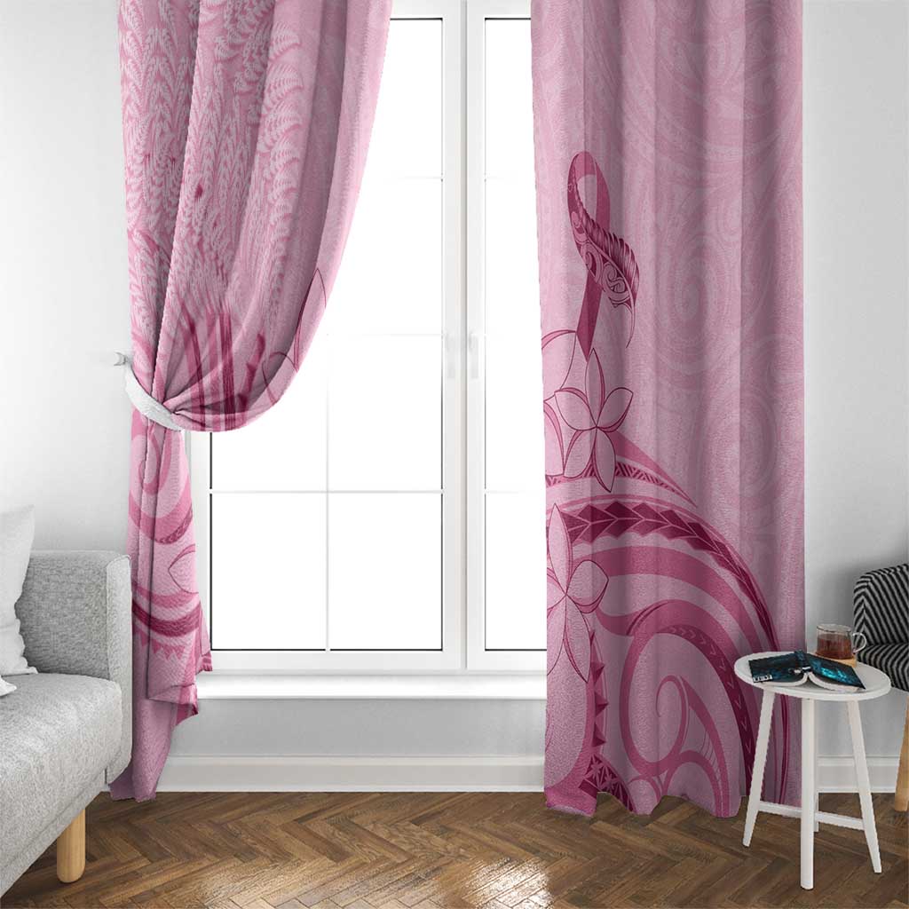 Aotearoa Maori Window Curtain Pink Fern Ribbons LT7 - Polynesian Pride