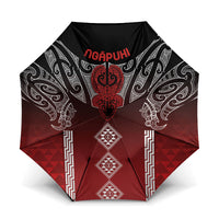 Aotearoa Maori Iwi Heritage Umbrella Ngapuhi Kokowai LT7 One Size Folded 11.42 inch Opened Diameter 37.4 inch Red - Polynesian Pride