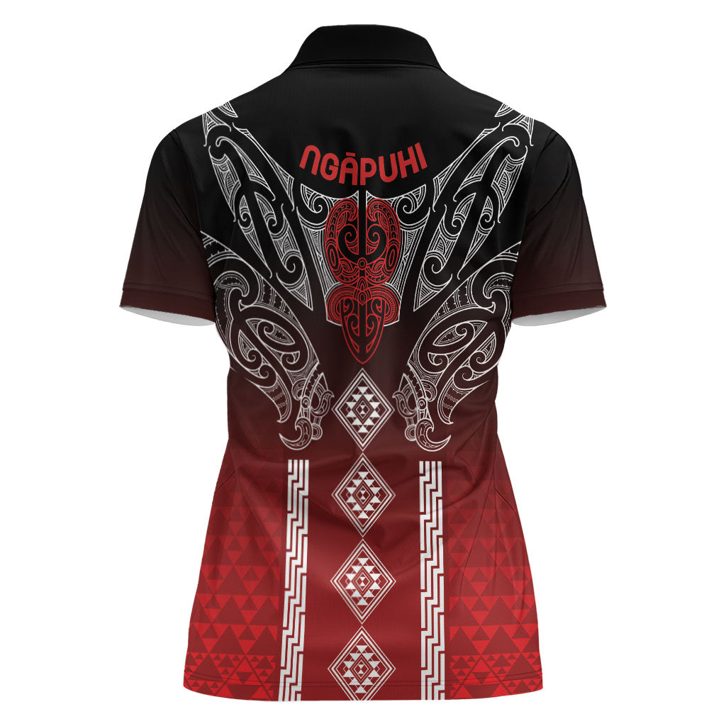 Aotearoa Maori Iwi Heritage Women Polo Shirt Ngapuhi Kokowai LT7 - Polynesian Pride