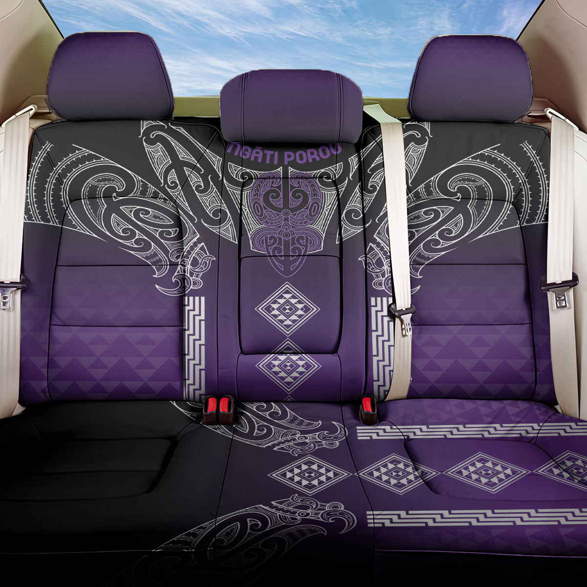 Aotearoa Maori Iwi Heritage Back Car Seat Cover Ngati Porou Waiporoporo