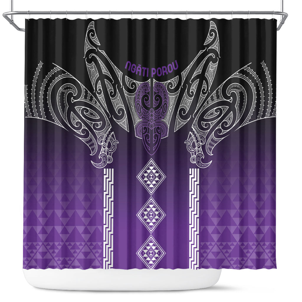 Aotearoa Maori Iwi Heritage Shower Curtain Ngati Porou Waiporoporo