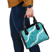 Hawaii Aloha Shoulder Handbag Teal Quilt Patch Work Mix Plumeria Lei LT7 - Polynesian Pride