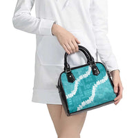 Hawaii Aloha Shoulder Handbag Teal Quilt Patch Work Mix Plumeria Lei LT7 - Polynesian Pride