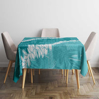 Hawaii Aloha Tablecloth Teal Quilt Patch Work Mix Plumeria Lei LT7 - Polynesian Pride