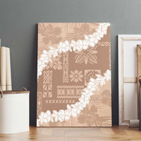 Hawaii Aloha Canvas Wall Art Beige Quilt Patch Work Mix Plumeria Lei LT7 - Polynesian Pride